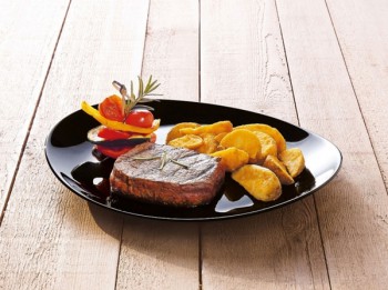Блюдо для стейка FRIENS`TIME BLACK 350мм